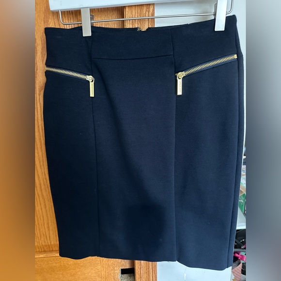Michael Kors Dresses & Skirts - Michael Kors Navy Skirt with Gold Accents